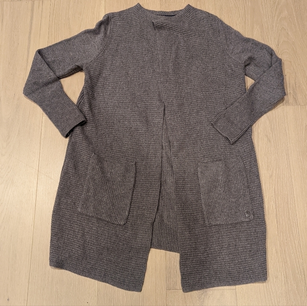 Brown Open Front Cardigan